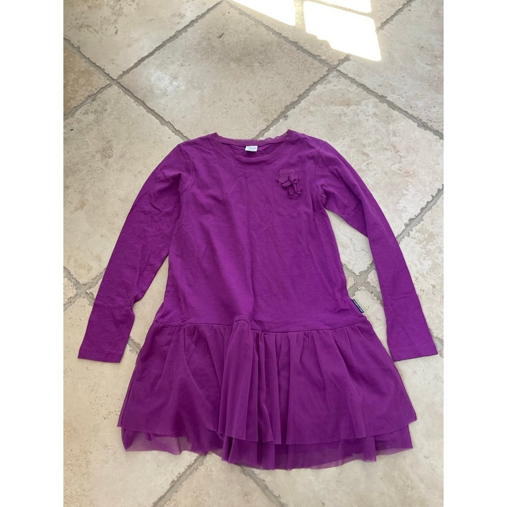 Polarn O. Pyret Girls Mulberry Tulle Dress long Sleeves Size 146-152 (10-12)